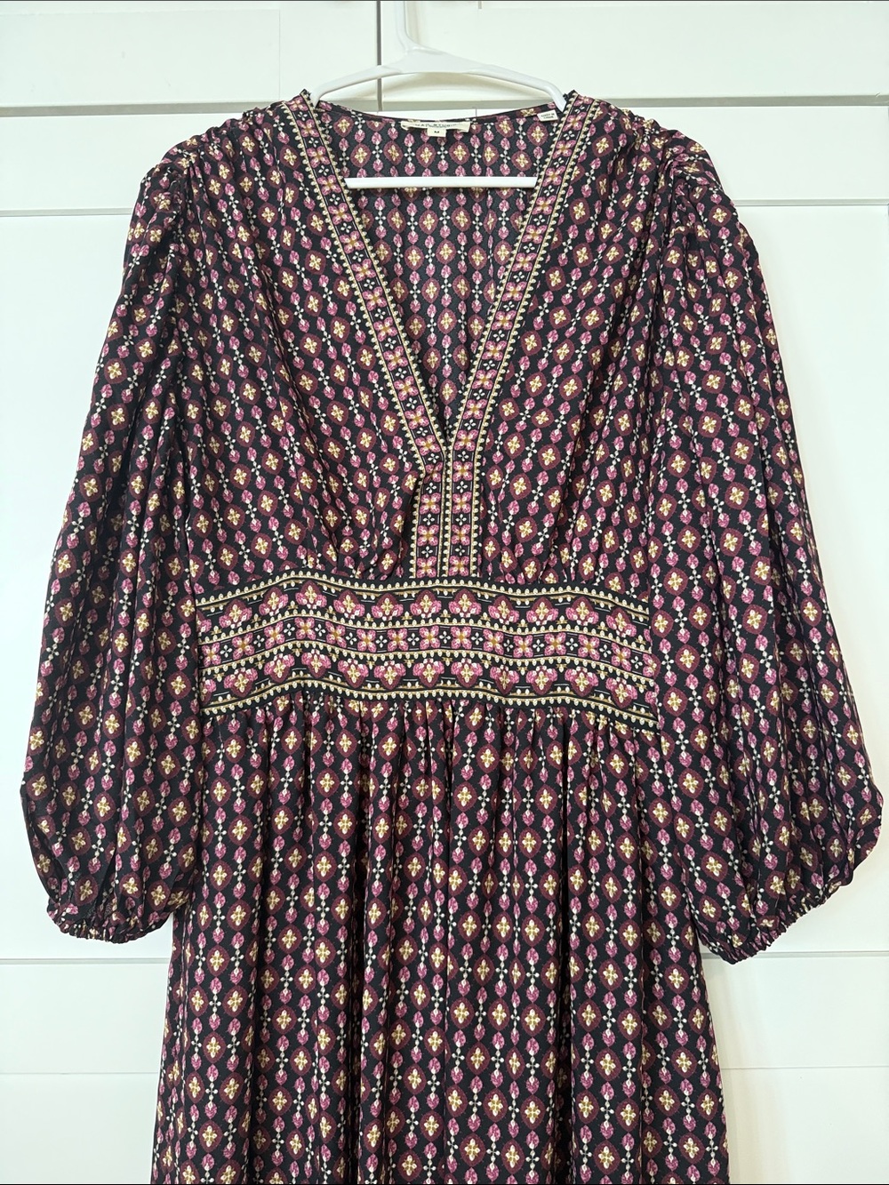 Max Studio Plum Floral V-Neck Maxi Dress - Picture 2 of 6